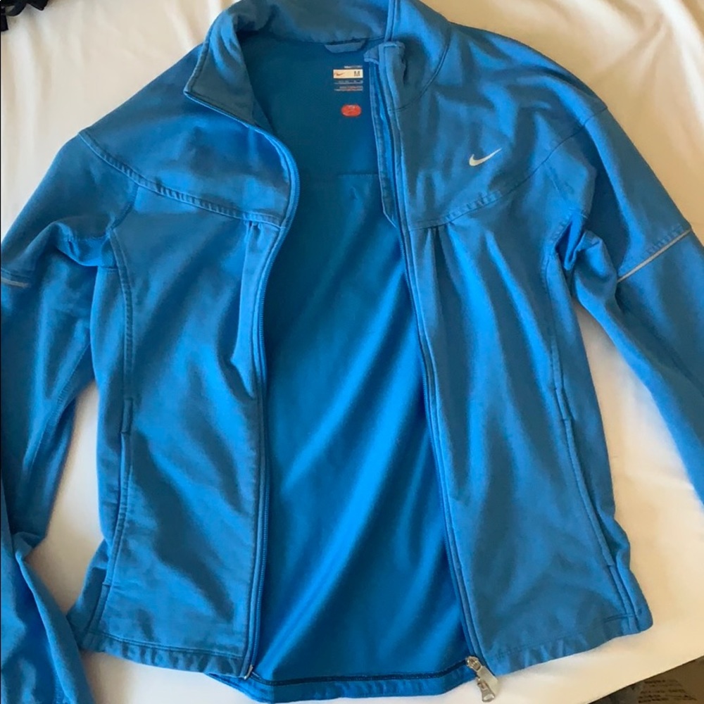 Blue nike dri-fit jacket